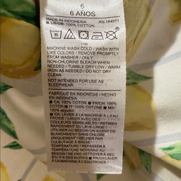 BOYS JANIE AND JACK Lemon Print Button-Down Shirt – Size 6 (6 Years) - Picture 5 of 6